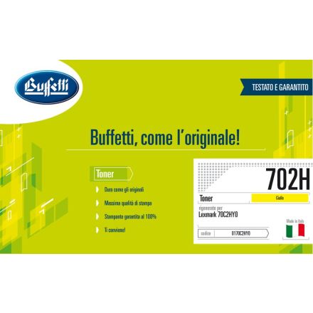 Lexmark Toner - Compatibile 702HY 70C2HY0 - Giallo - 3.000 pag